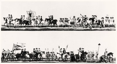 Grand Festival of Woolcombers, Comb Makers and Dyers at Darlington, 3 February 1825 by English School